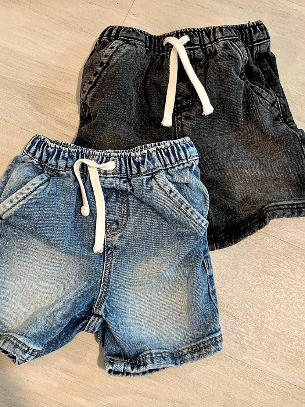 George Boys 18-24M Denim Shorts 2-Piece Set